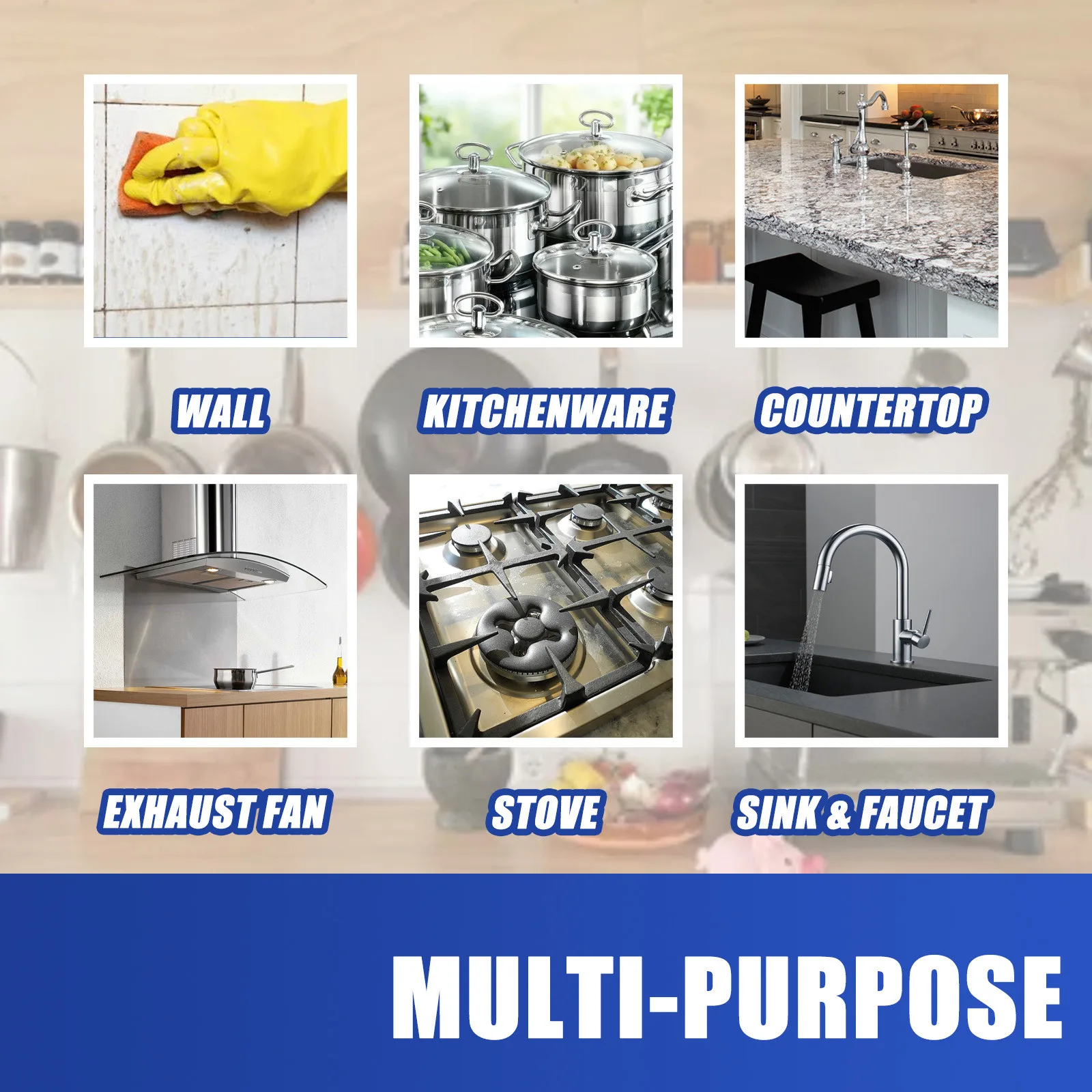 

Kitchen Grease Multi-purpose Foam Cleaner Bubble Cleaner Household Cooking Utensi Splotch Cleaning Chemicals 30ml/100ml/200ml