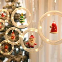 led curtain string light ball santa claus 2022 christmas new year christmas decoration light home decoration gift