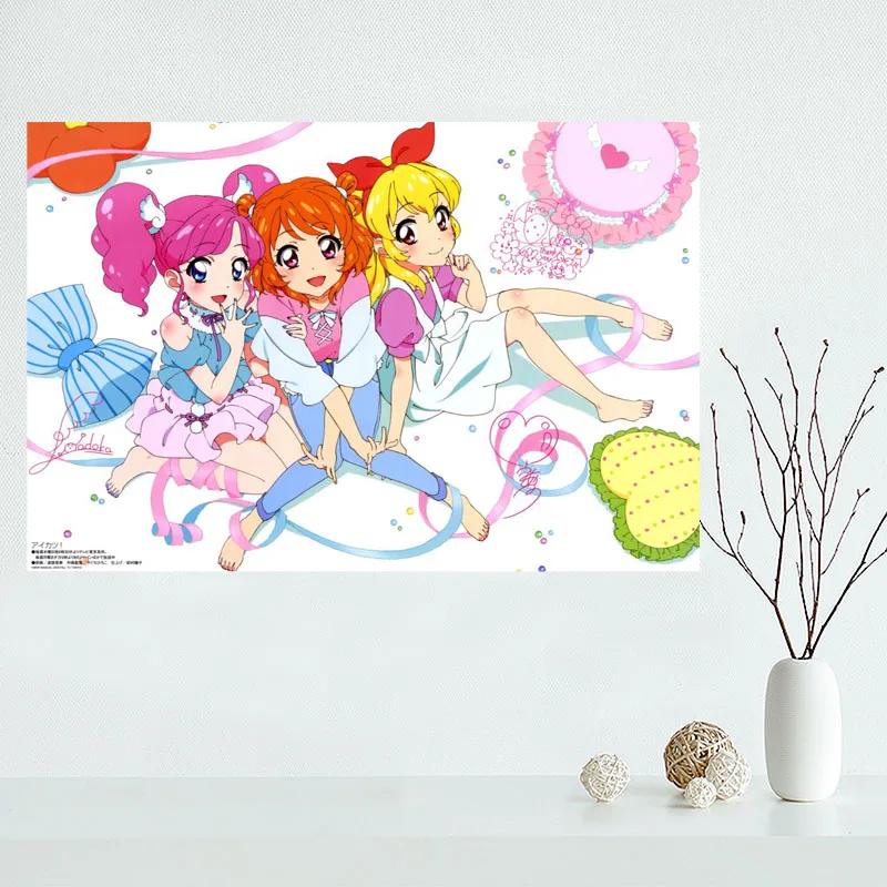 

Новое поступление, пользовательский Aikatsu! Плакат на холсте с аниме, домашний декор, тканевый настенный постер для гостиной, 40x60 см, 50x75 см