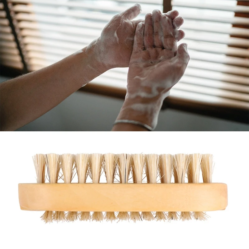 

Oval Shape Wooden Cleaning Nail Brush Double Side Fingernail Toenail Scrub Cleaner Dust Remover Manicure Pedicure Tool