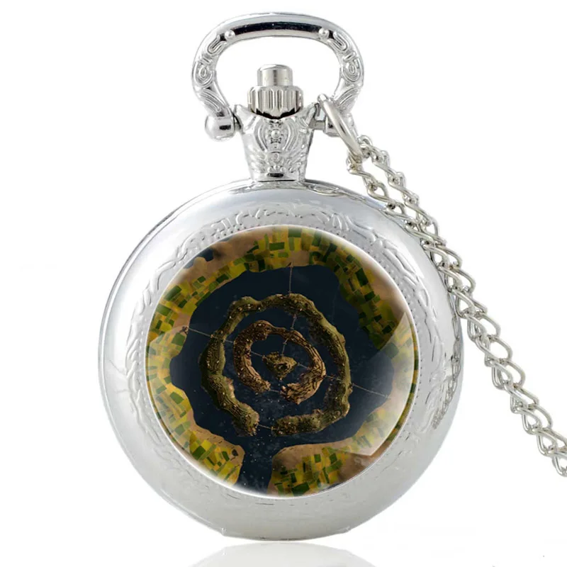 

Vintage Mysterious Atlantis Map Bronze Charm Quartz Pocket Watch Men Women Pendant Necklace Hours Clock Gifts