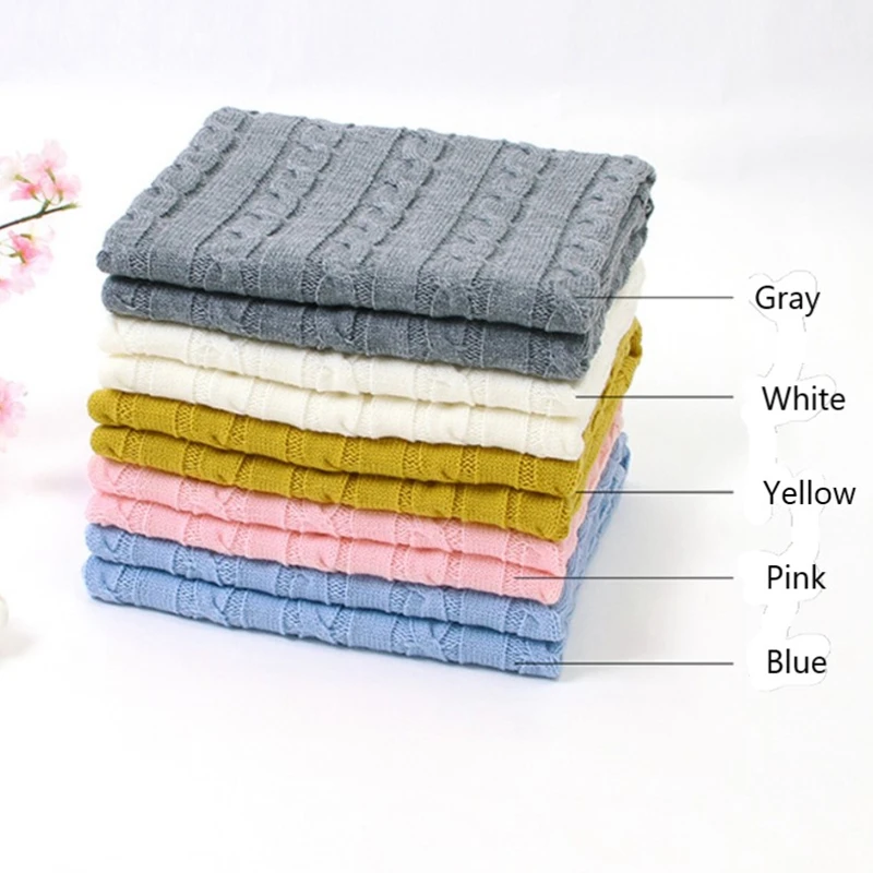 

Baby Blanket Knitted Newborn Blankets Soft Wrap for Toddler Bedding