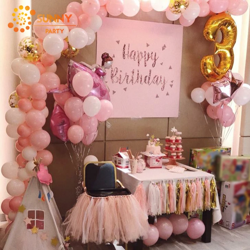 Розовый тематический праздничный декор милый фламинго единорог звезда фольга