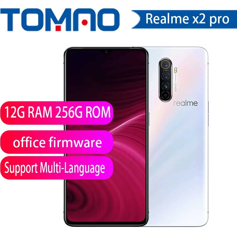 Realme X2 Pro 8RAM 128ROM 6," NFC мобильный телефон Snapdragon 855 Plus 64MP Quad камера смартфон 50 Вт Супер VOOC быстрое зарядное устройство