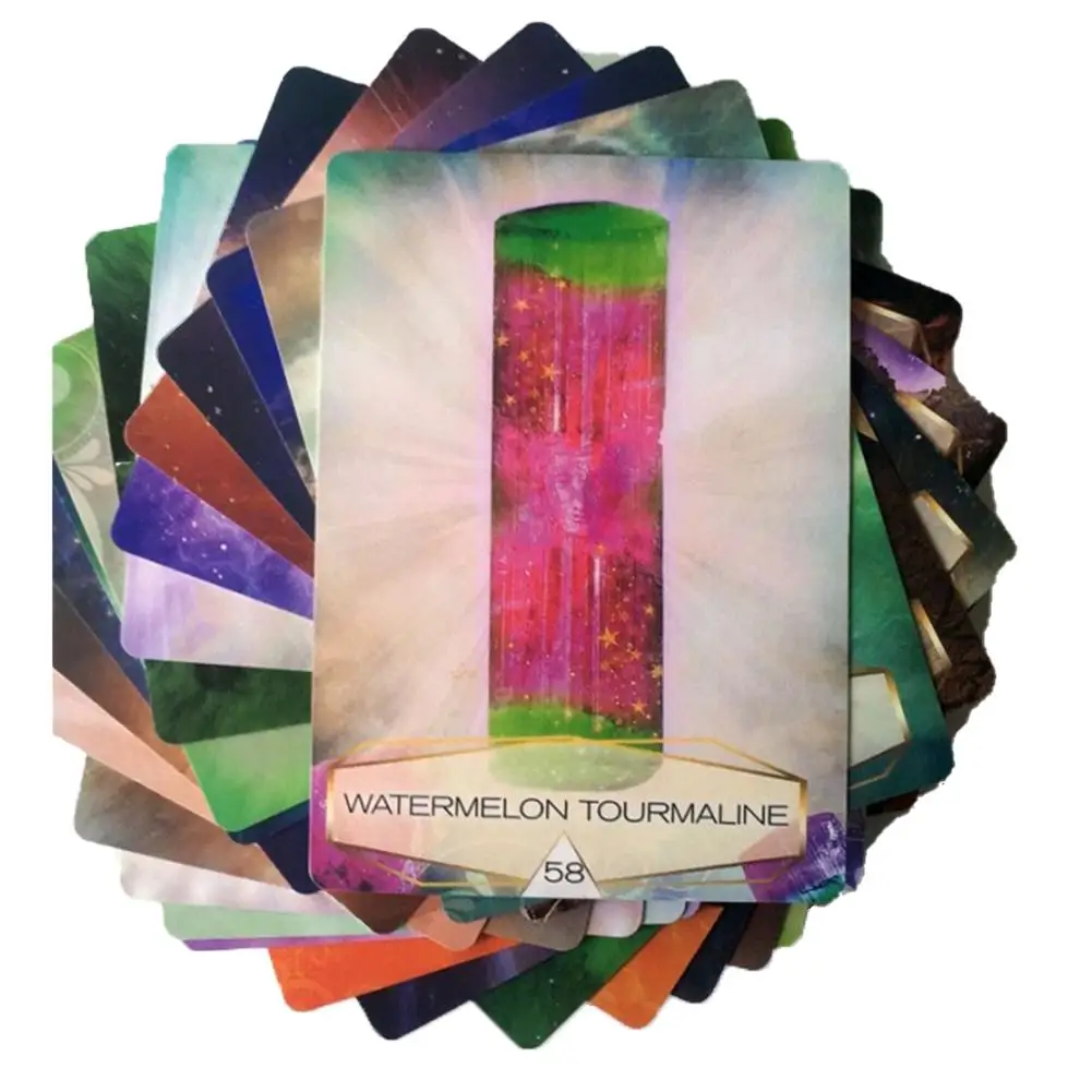 

58pcs CrystalSpirits Oracle Tarot Cards Deck Board Games For Party Playing Card Game Table Entertainment