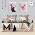 Nordic Стиль подушки декоративный чехол на подушки слон диванные подушки Чехол с принтами оленя геометрический чехол для подушки для дивана Декор
