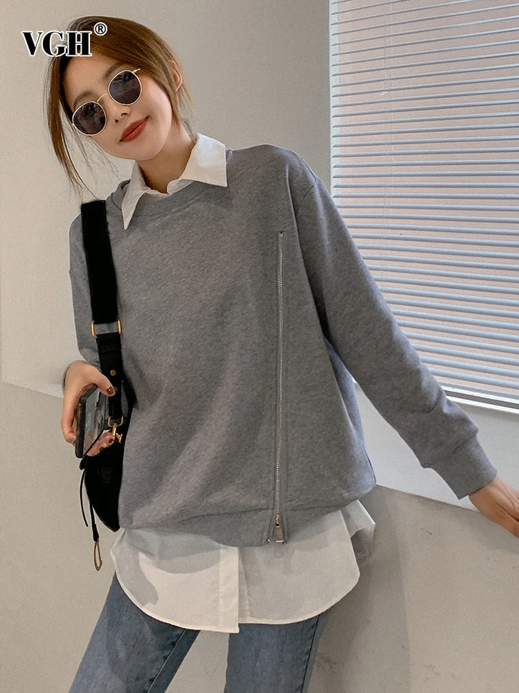 

Женский Повседневный комплект из двух предметов VGH, блузка без рукавов, на пуговицах, с отложным воротником, с круглым вырезом и длинным рука...