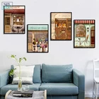 Винтажная художественная ваза для цветов, Картина на холсте, Современное украшение для дома, Париж, городской пейзаж, плакаты, Настенная печать, картина для декора спальни