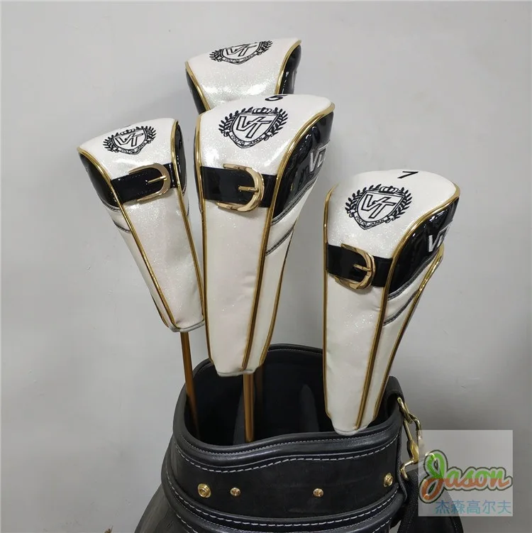 

Magnetic Golf Driver Headcover VT Pearly White PU Leather 3 FW Wood Cover