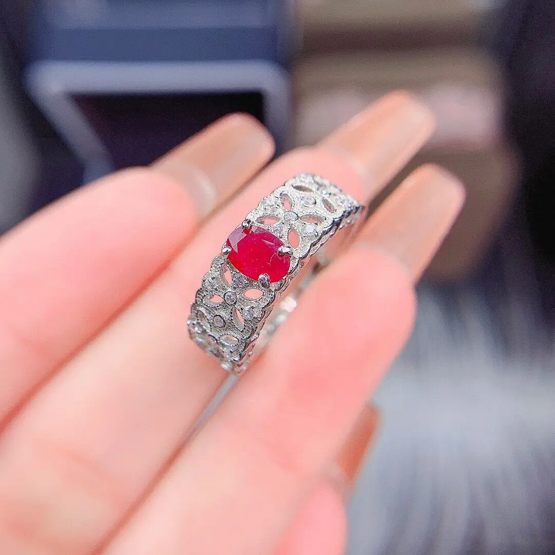 

925 sterling silver Ruby rings for women matching rings butterfly ring luxury jewelry silver party Classic