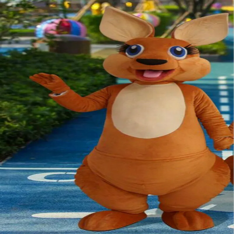 Милый костюм талисман кенгуру Нарядное платье Вечерние меховые костюмы с