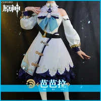 anime genshin impact barbara princess dress game suit elegant uniform cosplay costume halloween party outfit for women 2020 new