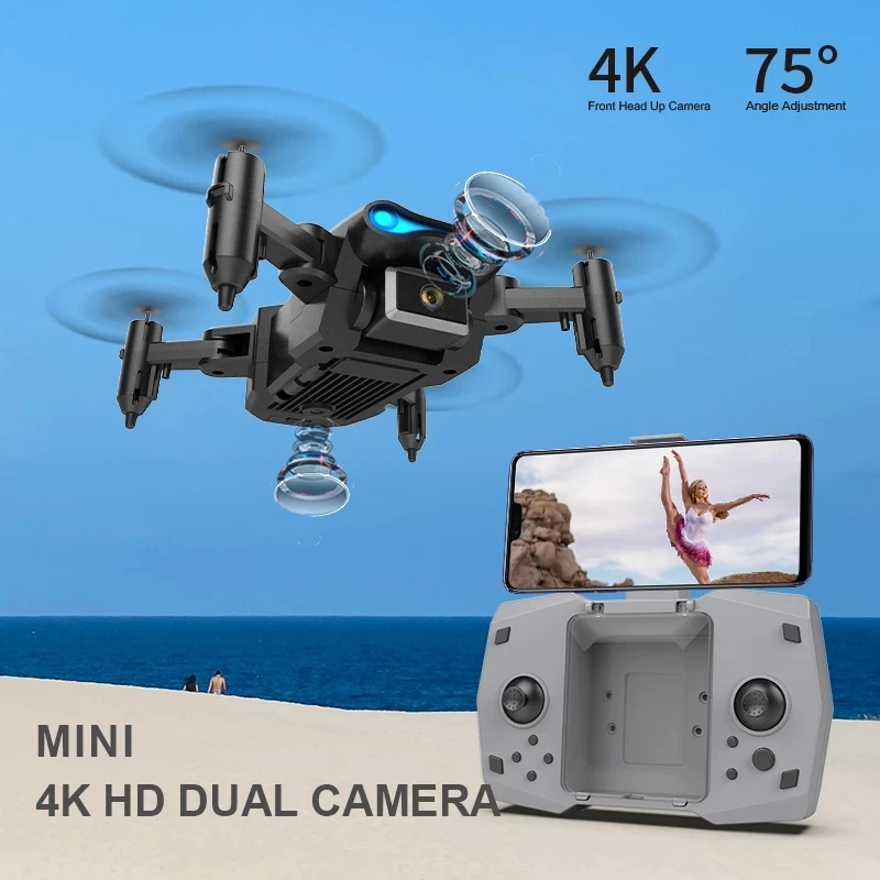 

Mini Pocket RC Drone With 4K Dual Camera WIFI FPV Foldable Quadcopter Drone One-Key Return 360 Rolling Flips Aircraft Toys Gifts