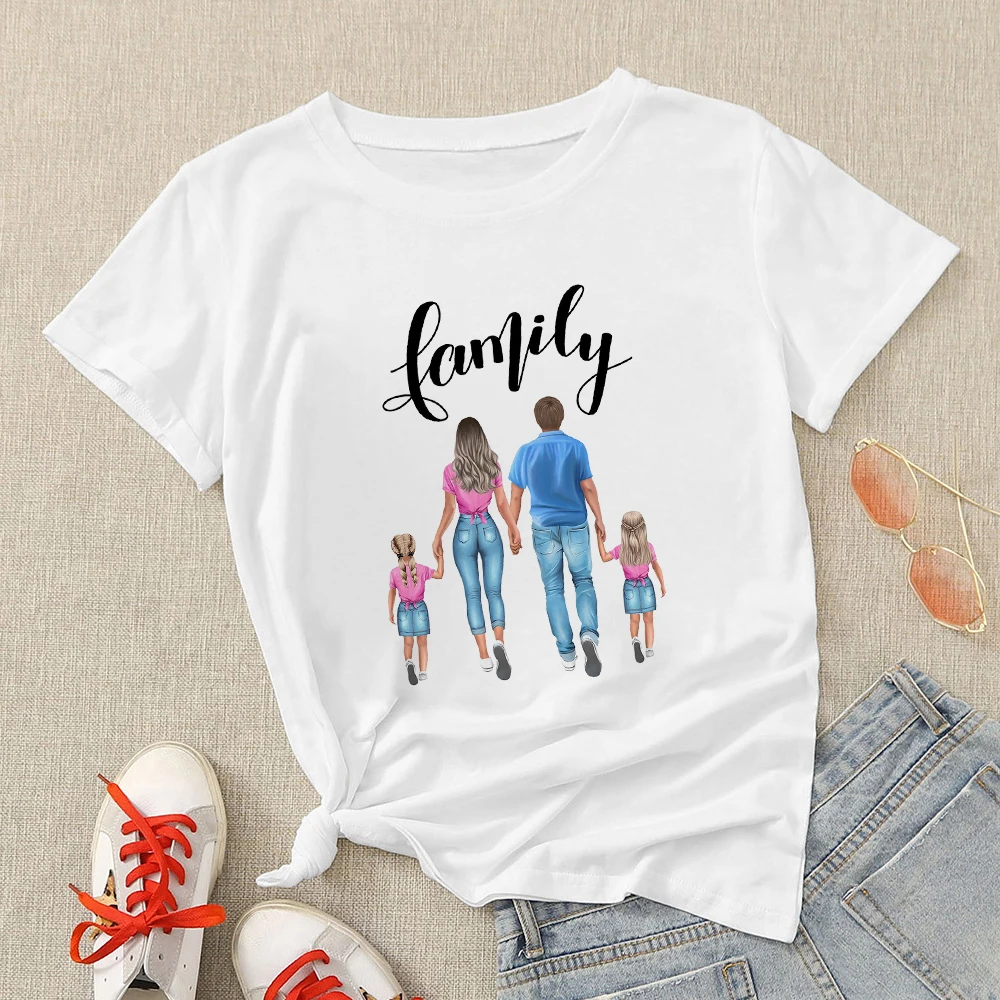 

Футболки для матери и дочери, в бразильском стиле, с коротким рукавом