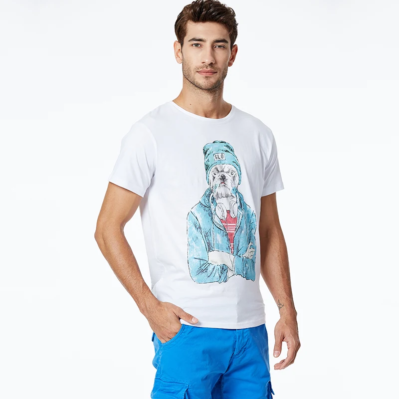 _ 2020 мужские футболки с коротким рукавом Веселый мультяшный стиль базовая