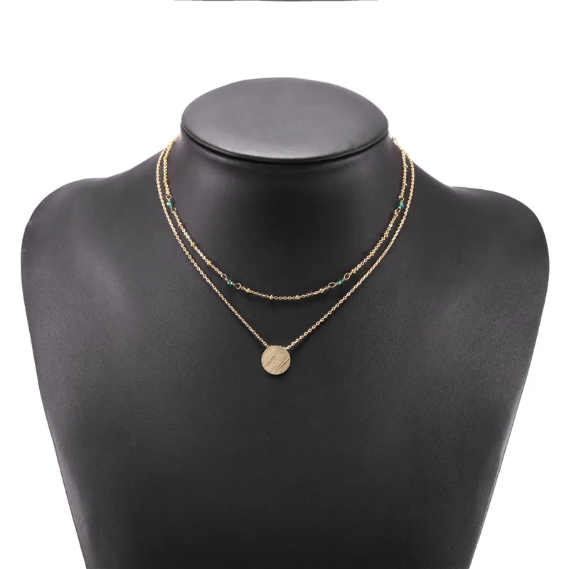 

Bohemian Fashion Women Beaded Necklaces & Pendants Multi Layer Necklace Tassel Round Charm Statement Necklace For Women Sweater