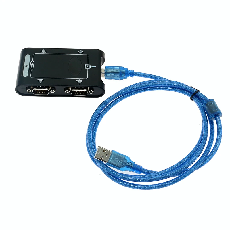 Оптовая продажа преобразователь USB 2 0 на 4 порта RS232 Serial DB9 COM адаптер концентратор