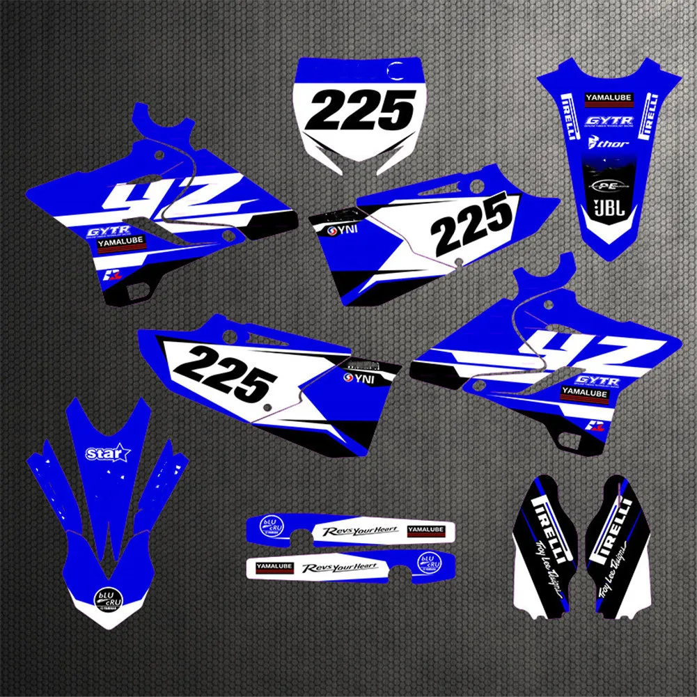 Персональные наклейки Motocross YZ 125 250 наборы графических наклеек для YAMAHA YZ125 YZ250 2015 2016