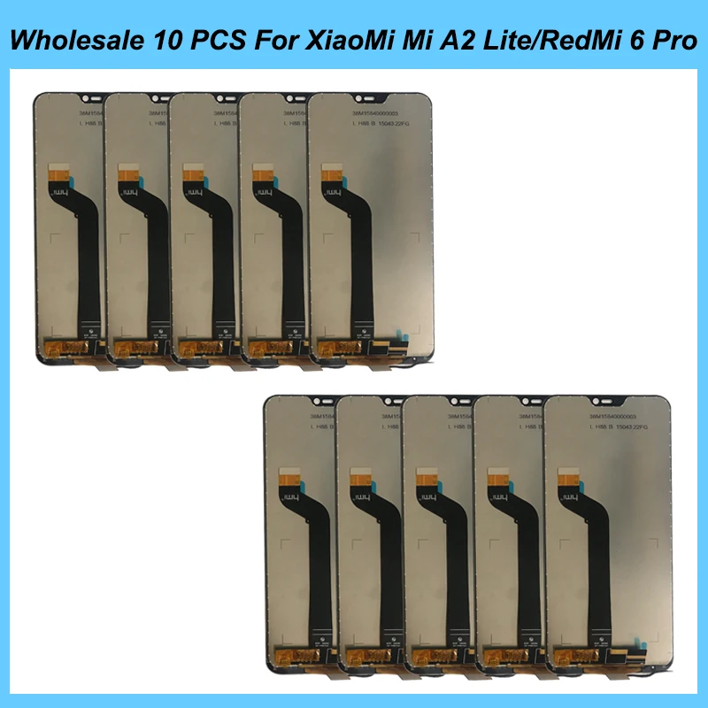

Wholesale 10 pcs LCD Display Touch Screen Digitizer For Xiaomi Mi A2 Lite LCD Digitizer Assembly Lcd For Redmi 6 Pro