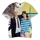 Модные детские футболки в Корейском стиле для фанатов Kpop, летняя мужская и женская футболка с 3D принтом, уличная одежда в стиле хип-хоп большого размера, топ для мальчиков