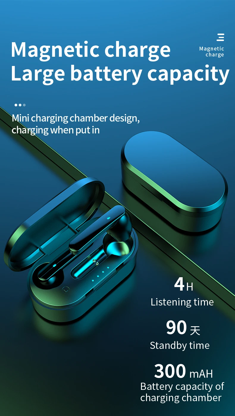 Беспроводная гарнитура Bluetooth 5 0 встроенное аудио устройство TWS водонепроницаемая