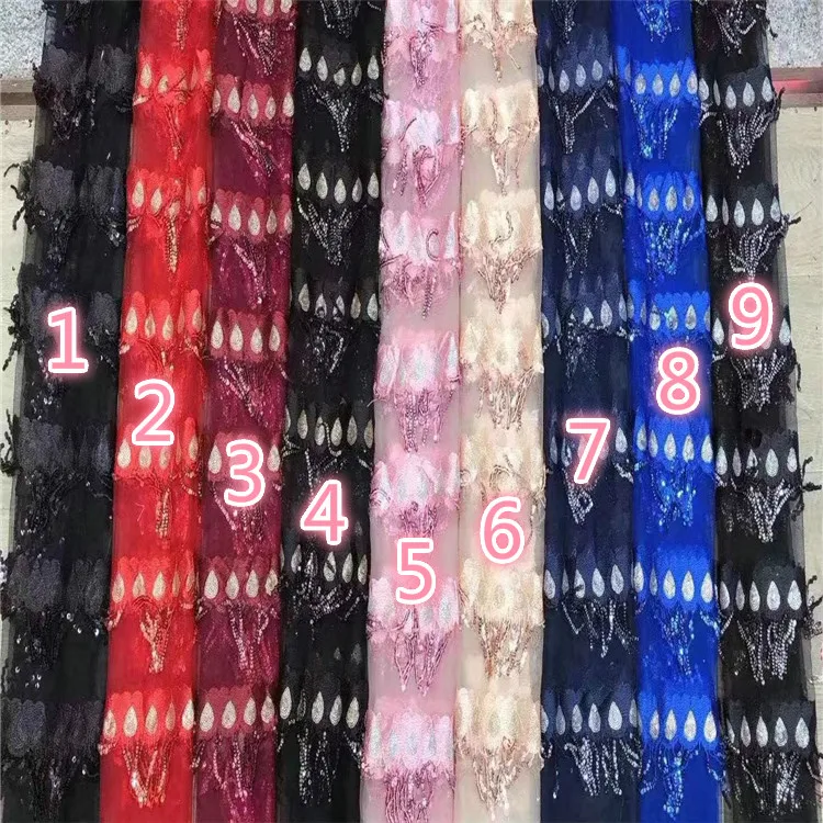 

Sequined Mesh Embroidery Lining One-Piece Dress Wedding Dress Lace Fabric Multi-Color Sequined Mesh Fashion Fabric