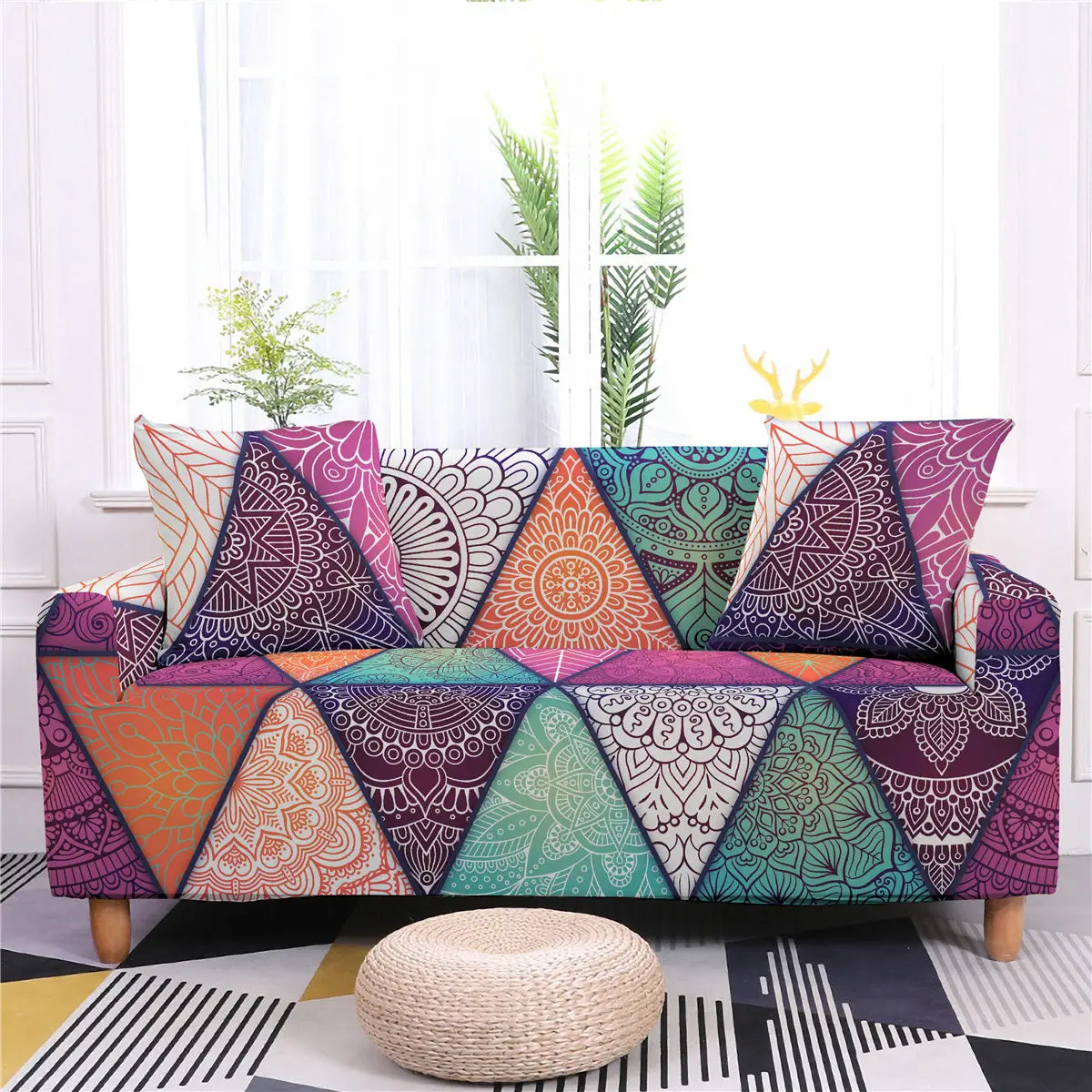Чехлы для диванов с узором мандалы богемные чехлы мебель гостиной защитное