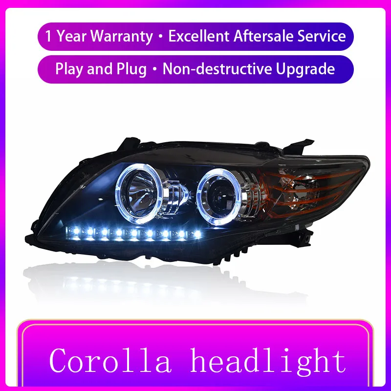Передняя фара в сборе 2008-2010 светодиодный Toyota Corolla Altis передняя LED | Автомобили и
