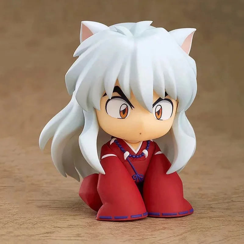 

10cm PVC Inuyasha Q Clay Changeable Face Movable Joints Action Anime Figure Dolls Model Figures Kids Toys For Boys