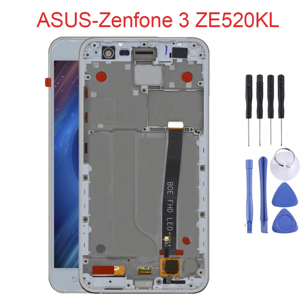 Бесплатная доставка для Asus Zenfone 3 ZE520KL дигитайзер сенсорный экран ЖК дисплей в