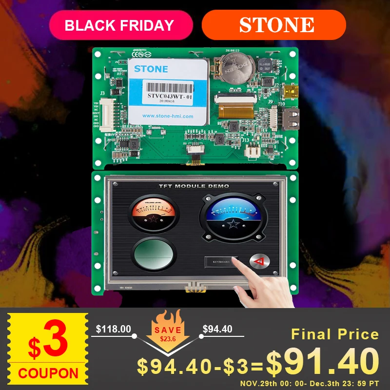 

Сенсорный экран TFT 4,3 дюйма с высоким разрешением усовершенствованного типа