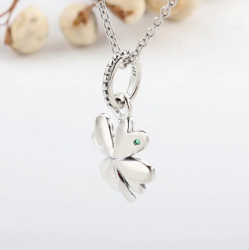 

100% 925 Sterling Silver Charm Silver Fashion Clover Pendant Fit Pandora Women Bracelet & Necklace Diy Jewelry