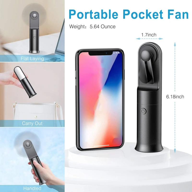 

Handheld Portable Fan Rechargeable Fan with 2200Mah Battery Small Fan with Led Lighting Can Be Used as a Mini Power Bank