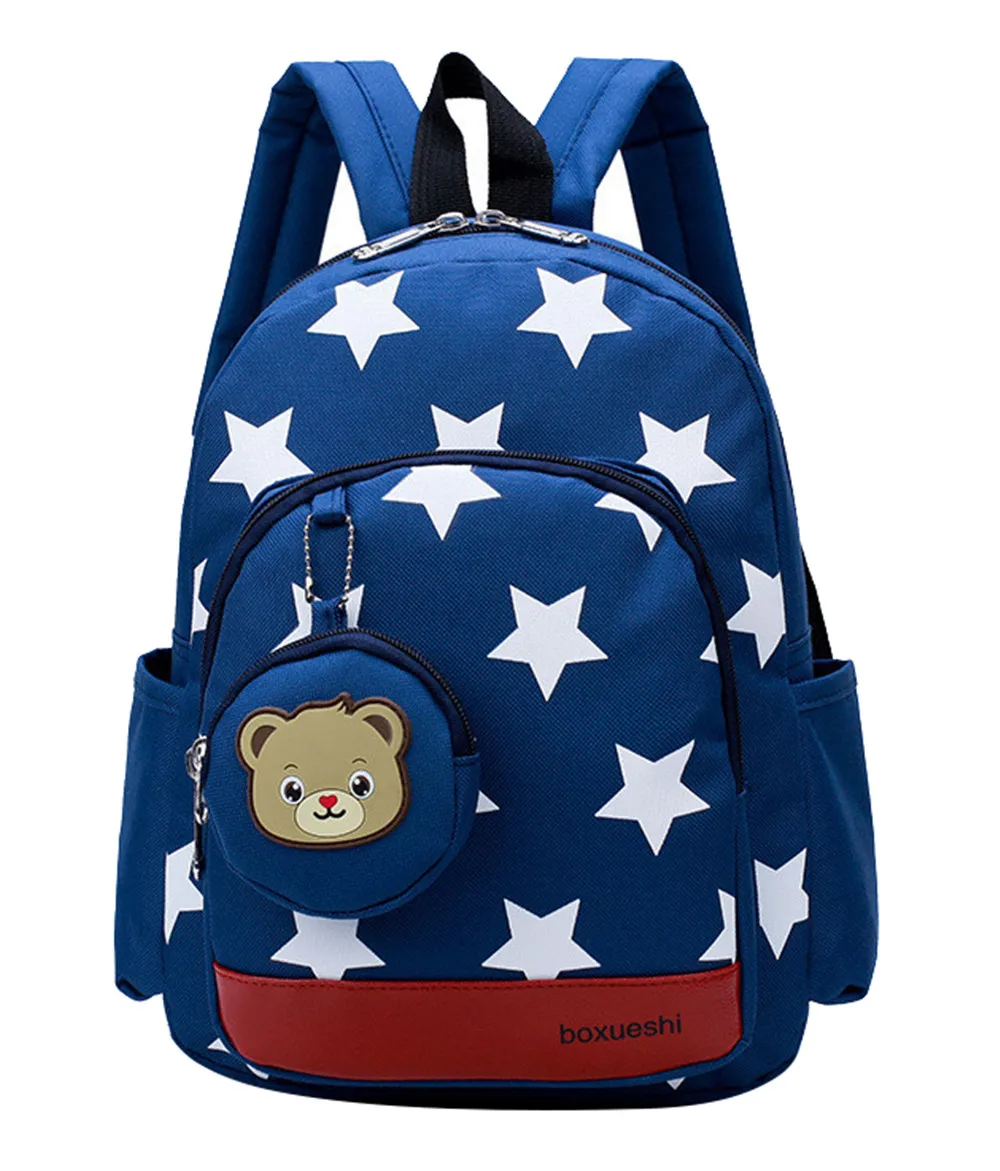 Школьные ранцы с принтом звезд для детского сада, Легкий нейлоновый рюкзак, школьный рюкзак для маленьких девочек и мальчиков, детский рюкз...