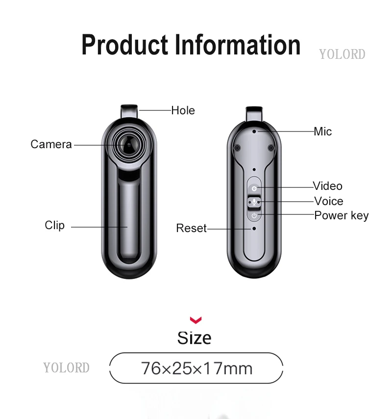 2021 новый HD 1080P беспроводные Цепочки и ожерелья с античным бронзовым мини няня