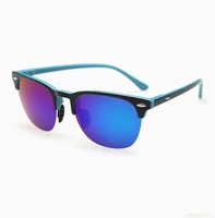 new design square mirror polarized sunglasses men half rim ultralight fashion anti uv
