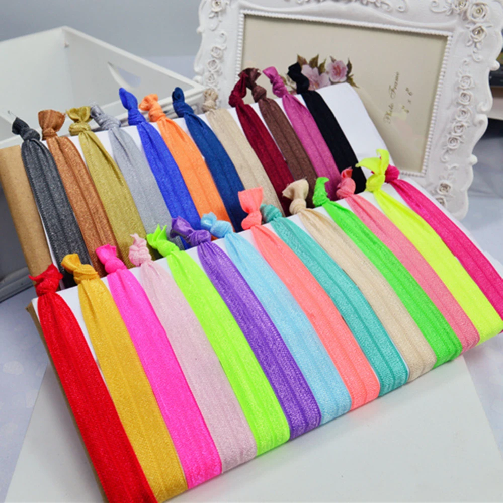 10 шт./компл. эластичная повязка для волос с симпатичным узлом лента держатель