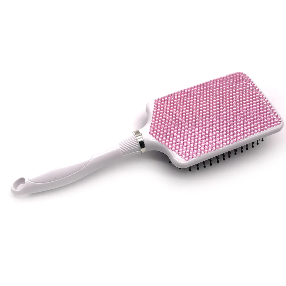 

Bling Crystal Massage Hair Brush Rhinestone Paddle Brush Hair Beauty Tools
