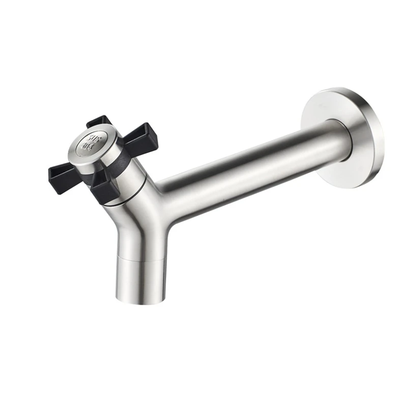 

G1/2 'современный модный садовый кран из нержавеющей стали 304 удлиненный быстрооткрывающийся кран/креативная ручка для стиральной машины кра...