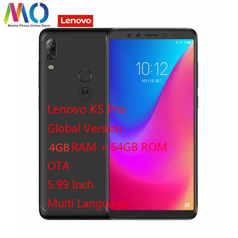 Мобильный телефон Lenovo K5 Pro глобальная прошивка поддержка B20 смартфон на базе Android 4
