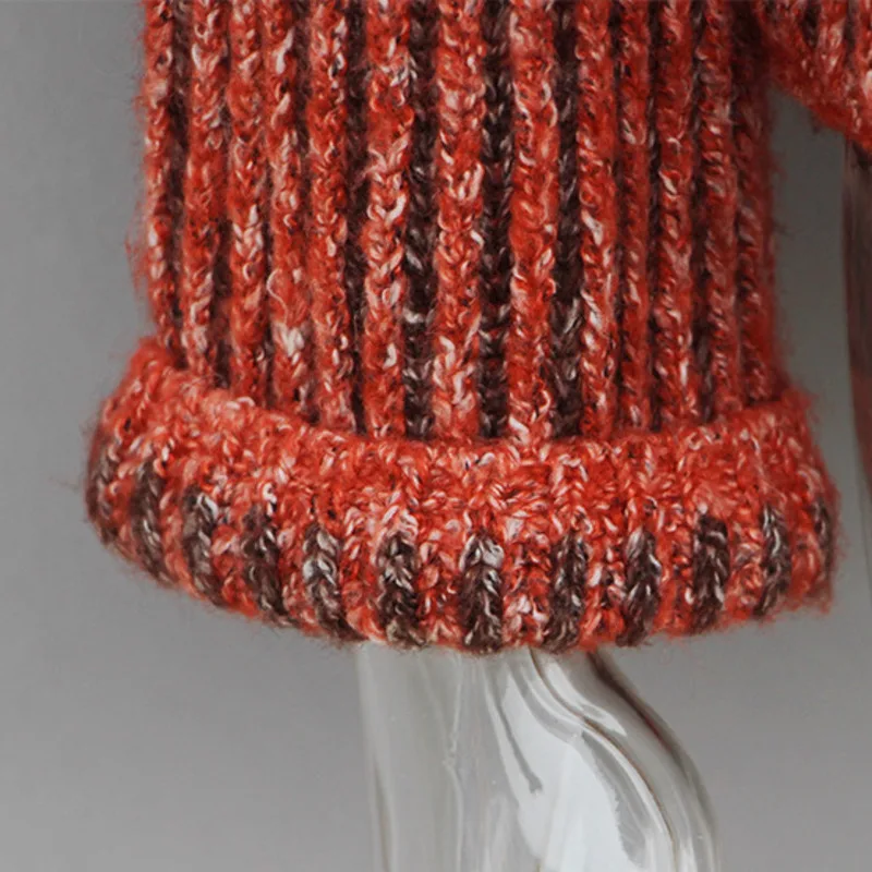 

2021 Casual Turtleneck Pullovers Warm Streetwear Autumn Sweaters Fashion Coloured Knitte Female Winter Clothes Women Tops DD003