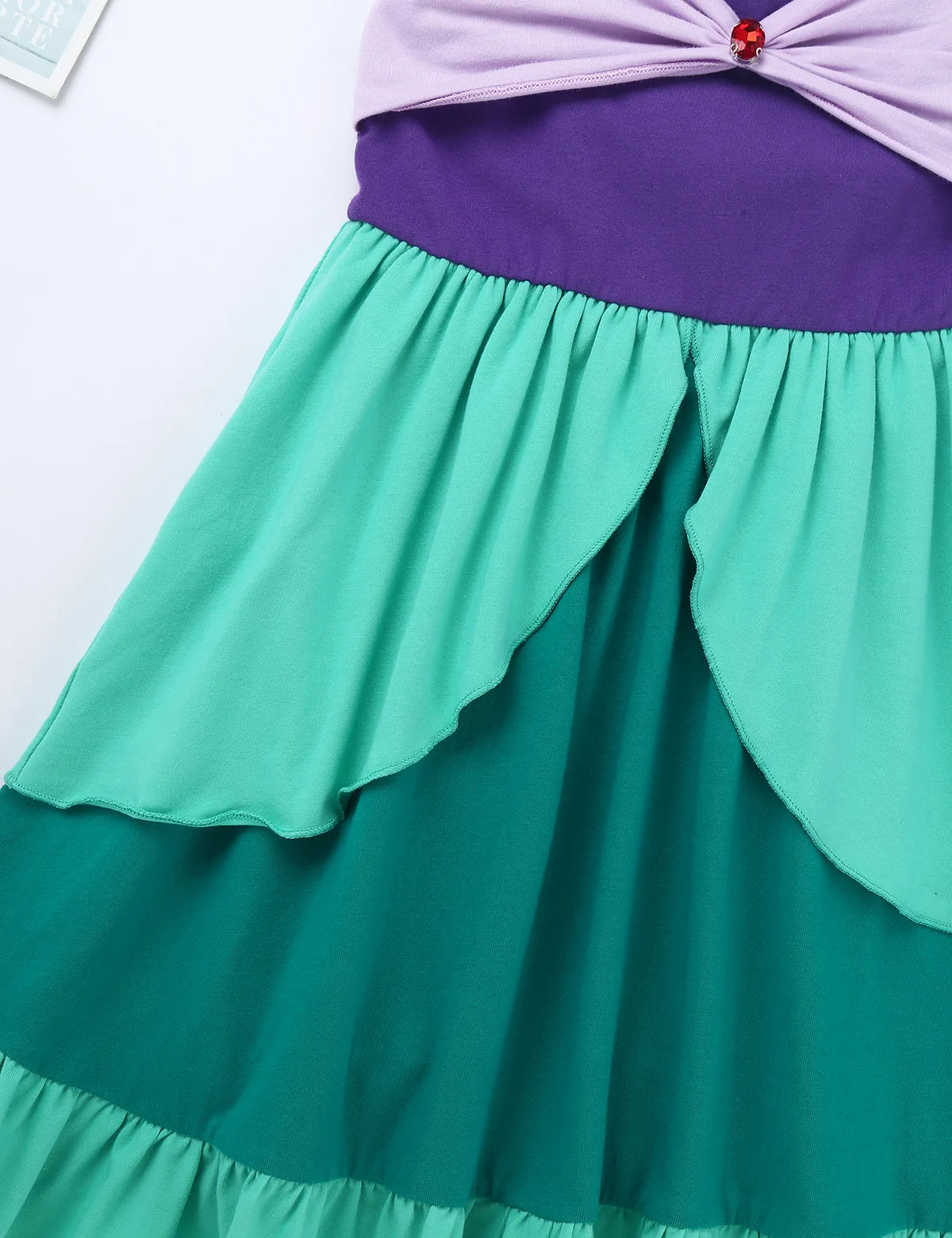 Детский хлопковый костюм русалки без рукавов для девочек платье принцессы на