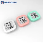 Мини-термометр с улыбающимся лицом для помещений, цифровой ЖК-датчик температуры и влажности, Термогигрометр, метеостанция