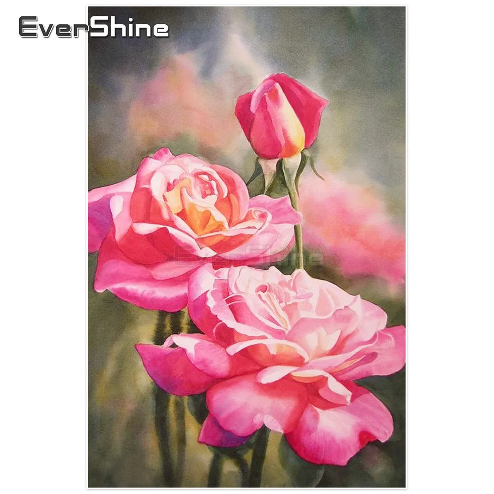 Evershine 5D DIY Diamond Embroidery Flowers Full Square Pictures Of Rhinestones Painting Cross Stitch Wall Decor|Алмазная мозаика и