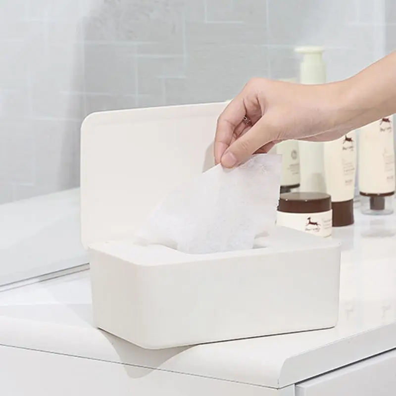 Durable PP Wet Wipes Dispenser Holder Tissue Storage Box Case with Lid for Home Stores | Мать и ребенок