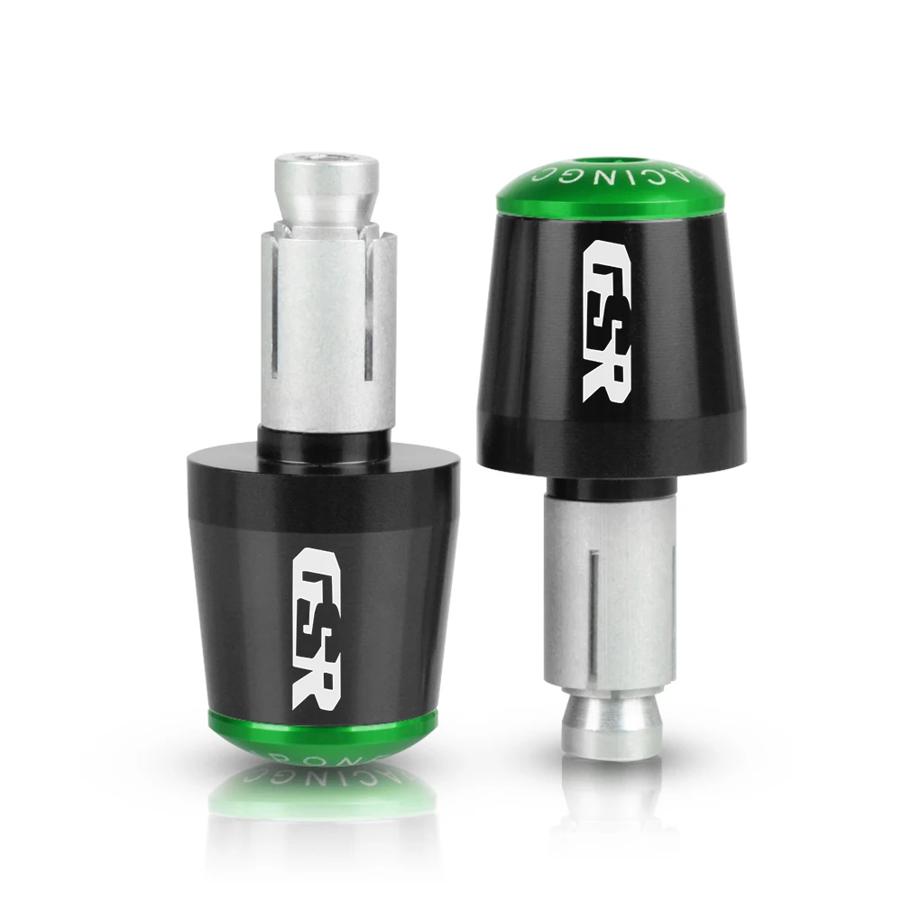 Black-Green Рукоятка мотоцикла конец вес руль Грипсы кепки анти вибрации силдер разъем для SUZUKI GSR 600 400 750 GSR750 GSR600 GSR400 - Цвет: Black-Green