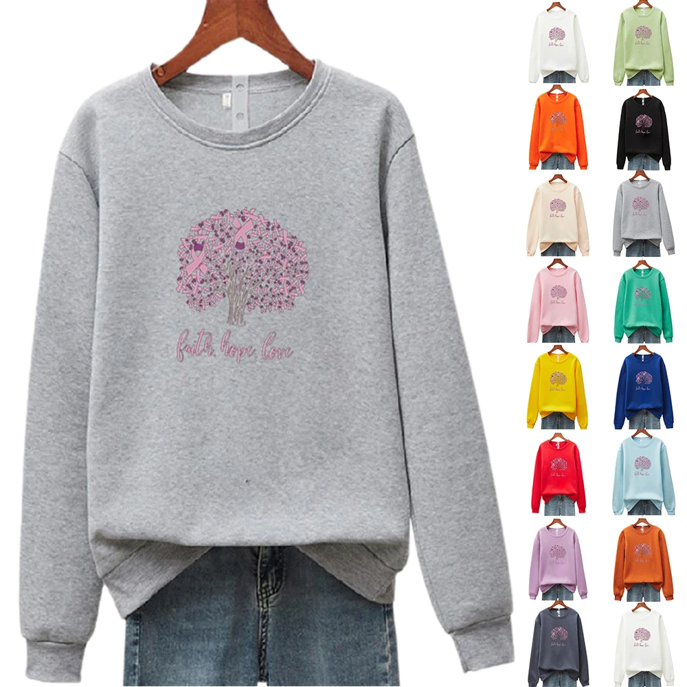 

Женская Осенняя модная Толстовка с длинным рукавом с принтом, Женский Повседневный Свободный пуловер с круглым вырезом, блузка, пуловер, то...