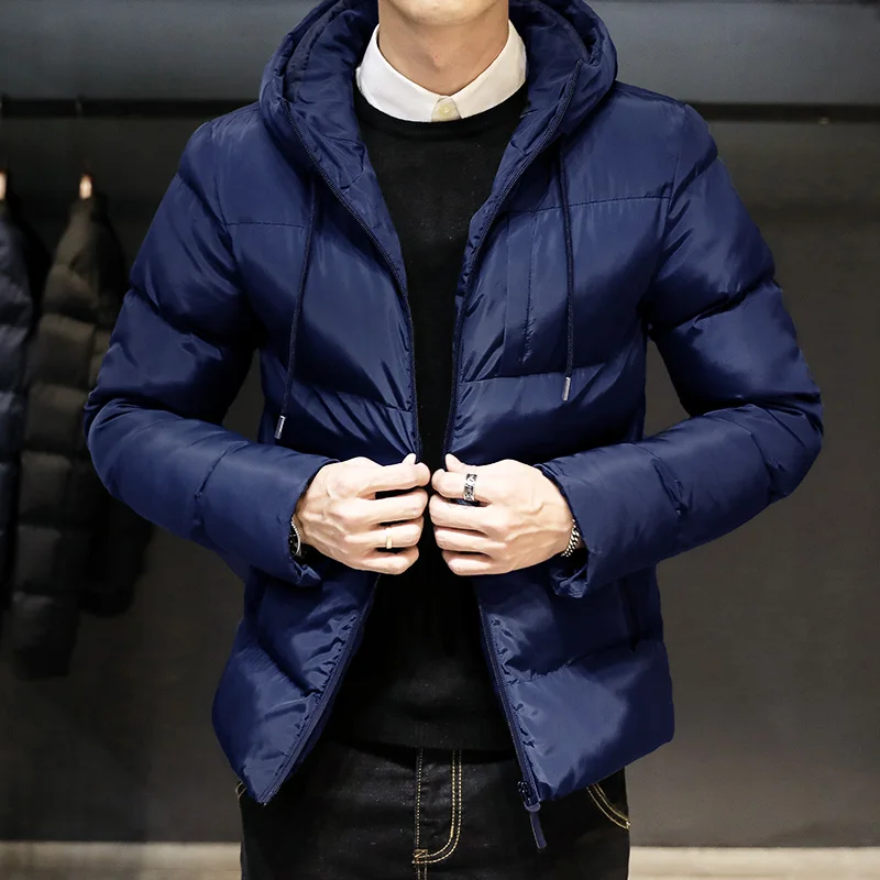 Новая повседневная мужская куртка утолщенная теплая хлопковая Мужская пальто