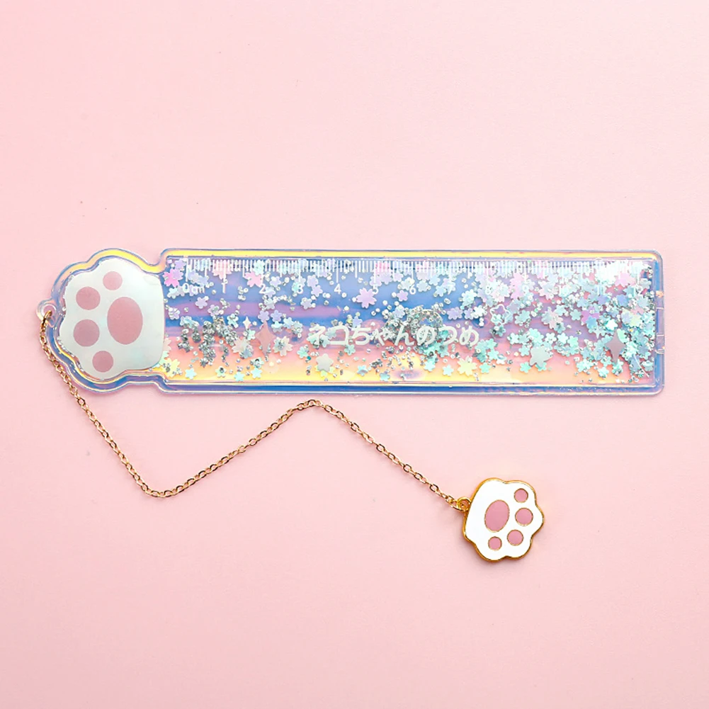 1 шт. расхода масла песка линейки закладки Kawaii Лазерная девушка рисунок шаблон