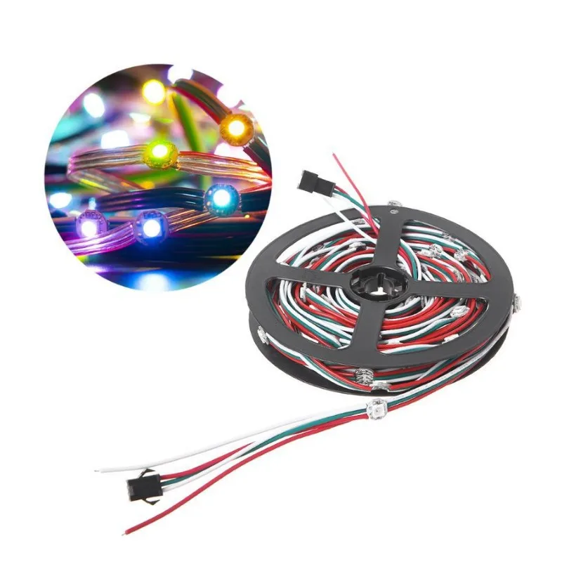 Dc 5 в WS2812B пикселей RGB светодиодный модуль радиатор узлы индивидуально адресуемые
